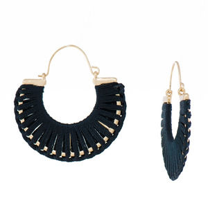 Boho Hoop Knitted Earrings